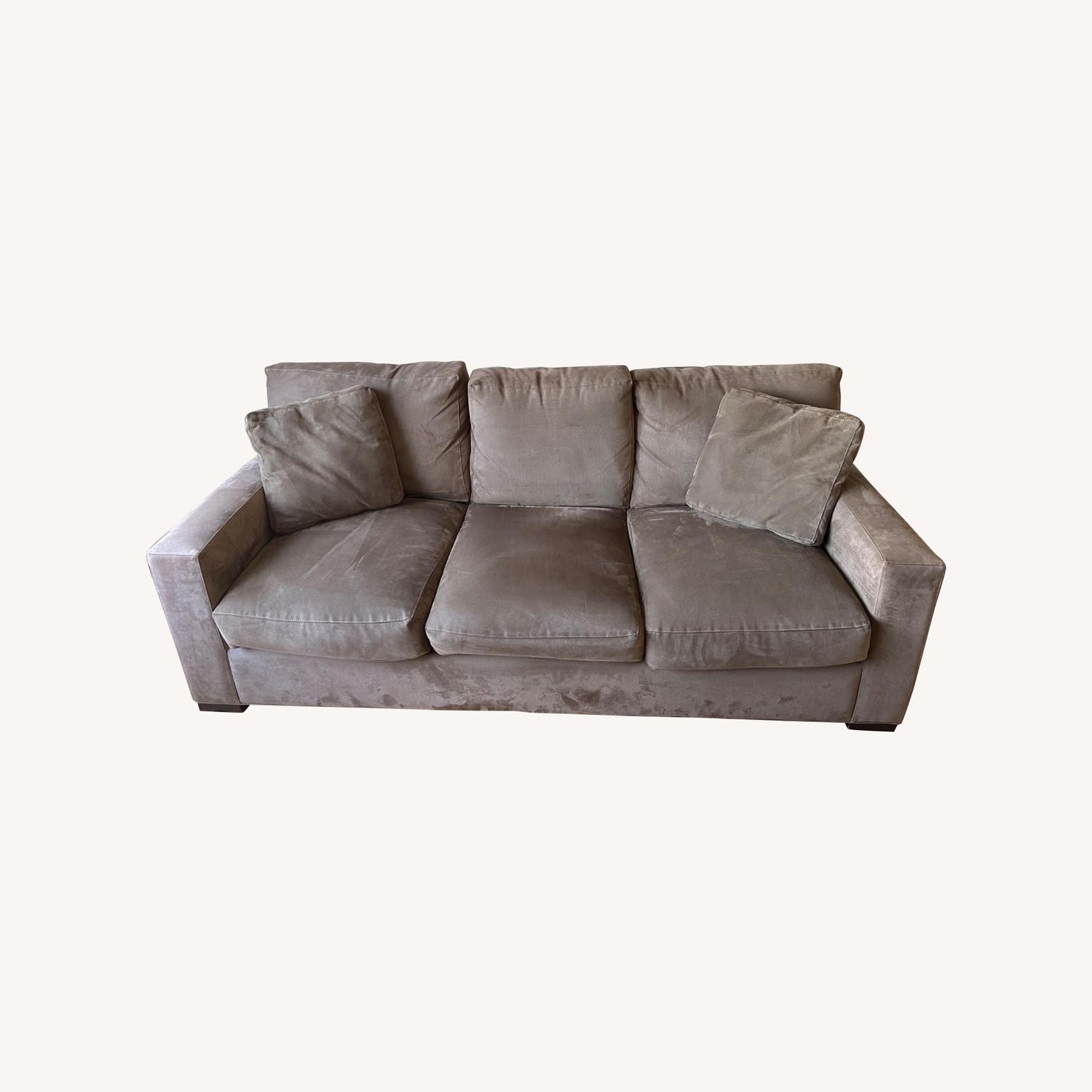 Crate & Barrel Light Brown Sleeper Sofa - image-0