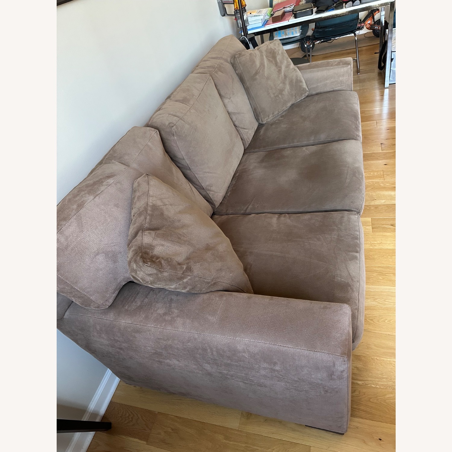 Crate & Barrel Light Brown Sleeper Sofa - image-4