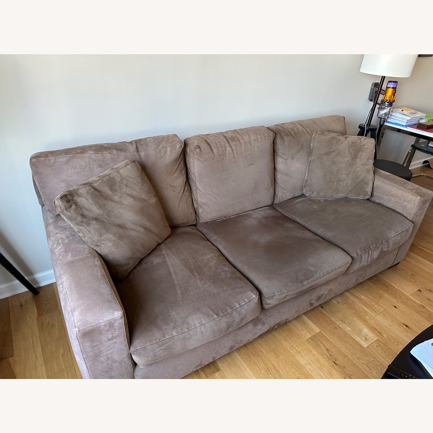 Crate & Barrel Light Brown Sleeper Sofa - image-3