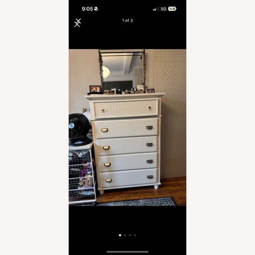 Used White Wood Dresser for sale on AptDeco
