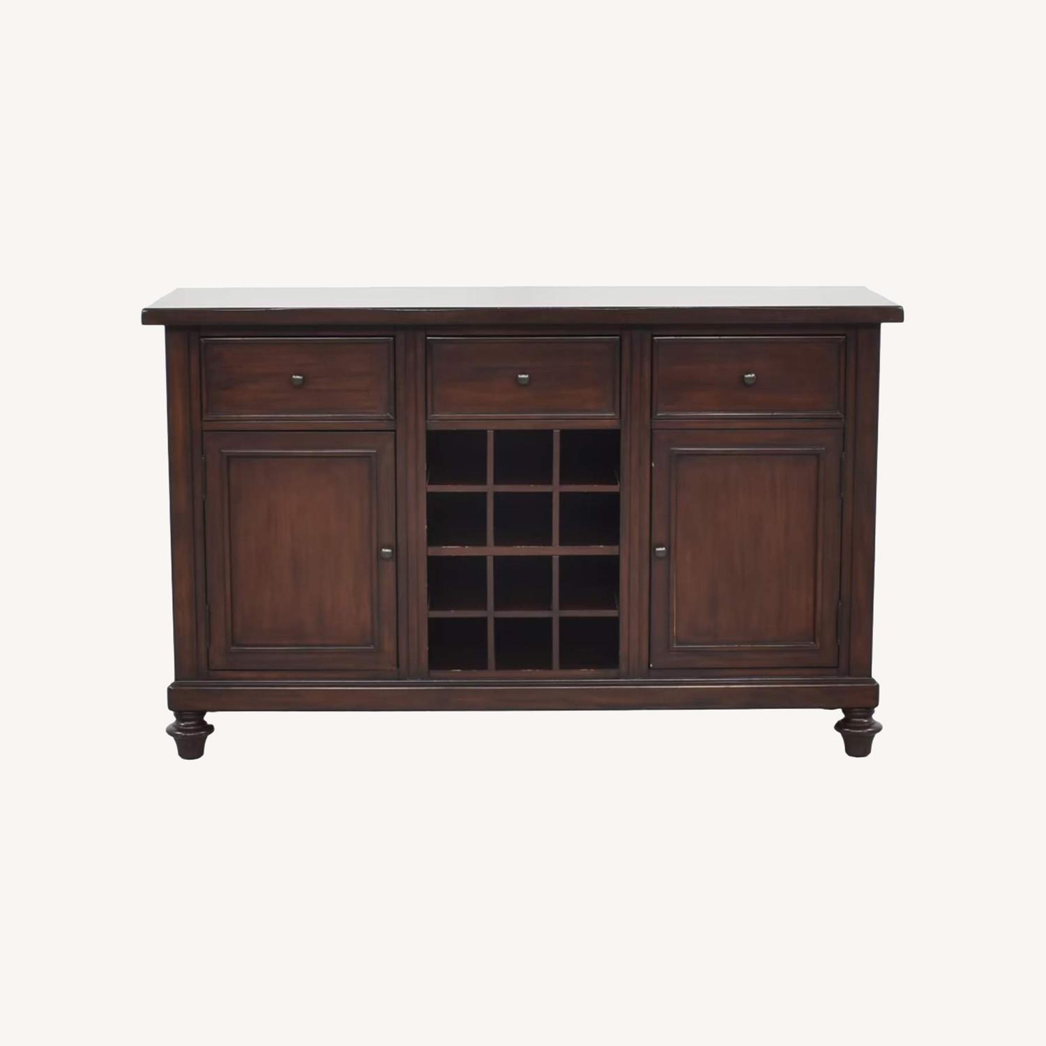Pottery Barn Dark Brown Wood Sideboard - image-0