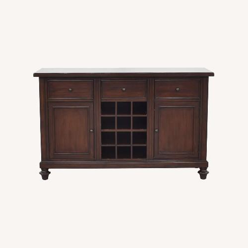 Used Pottery Barn Dark Brown Wood Sideboard for sale on AptDeco