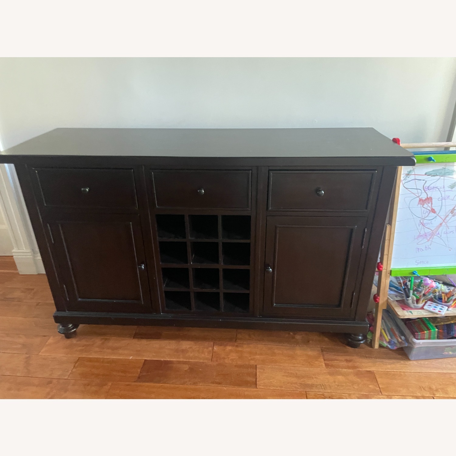 Pottery Barn Dark Brown Wood Sideboard - image-2