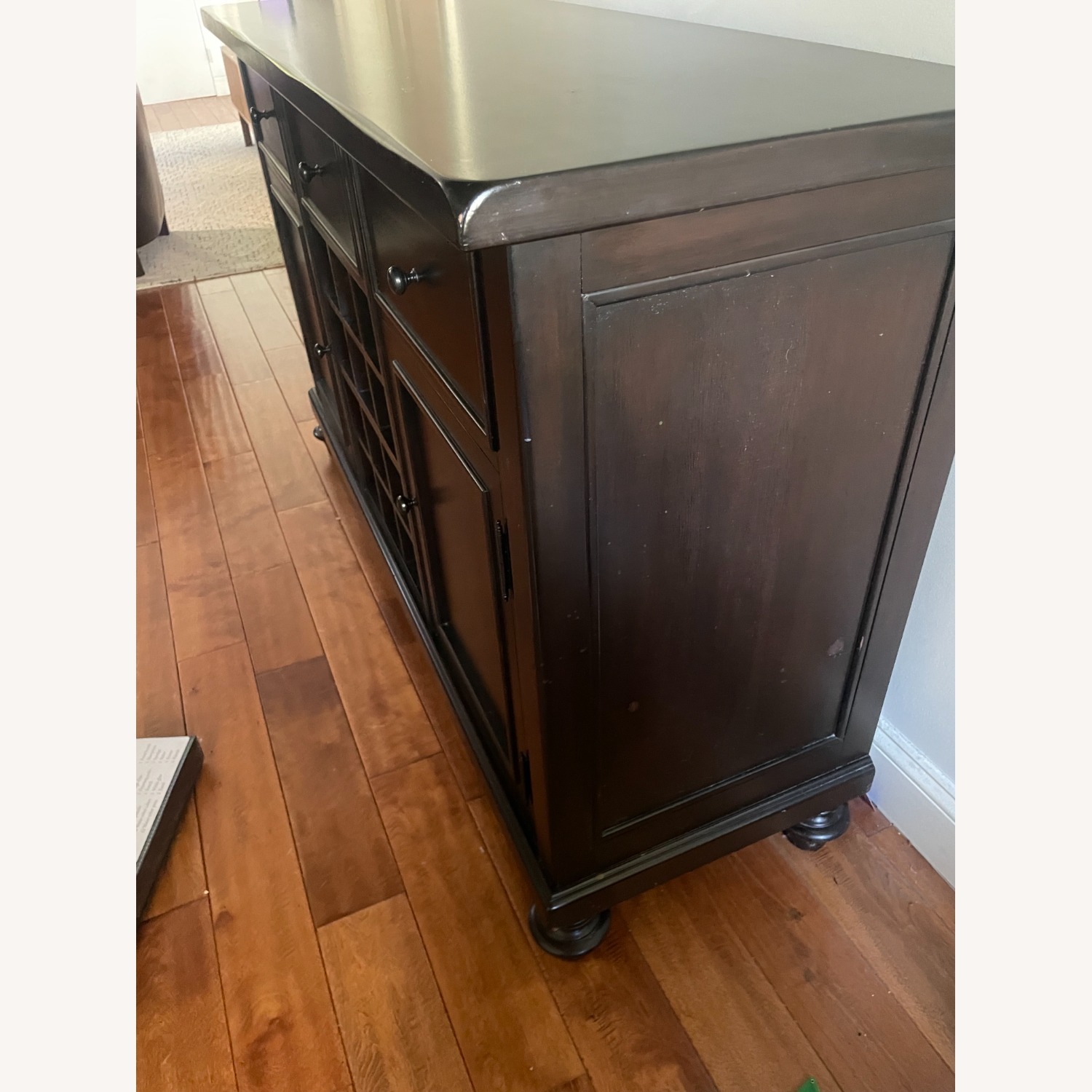 Pottery Barn Dark Brown Wood Sideboard - image-4