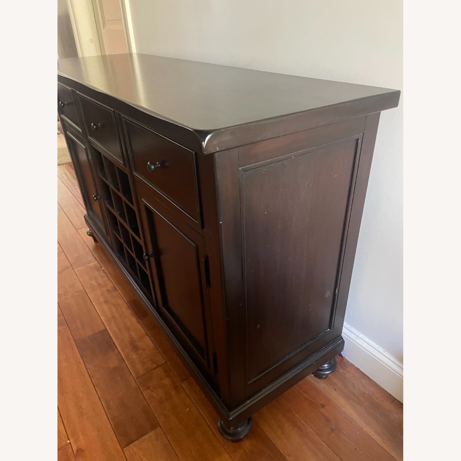 Pottery Barn Dark Brown Wood Sideboard - image-5