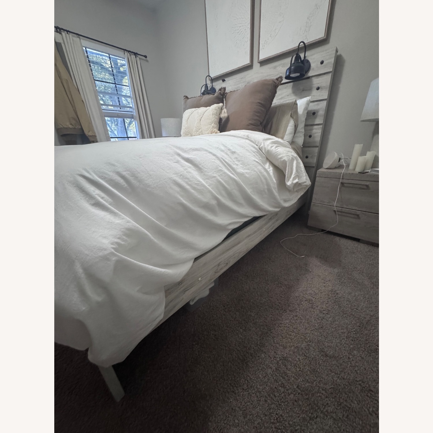 Wayfair Cambeck Light Gray Wood Queen Bed - image-2