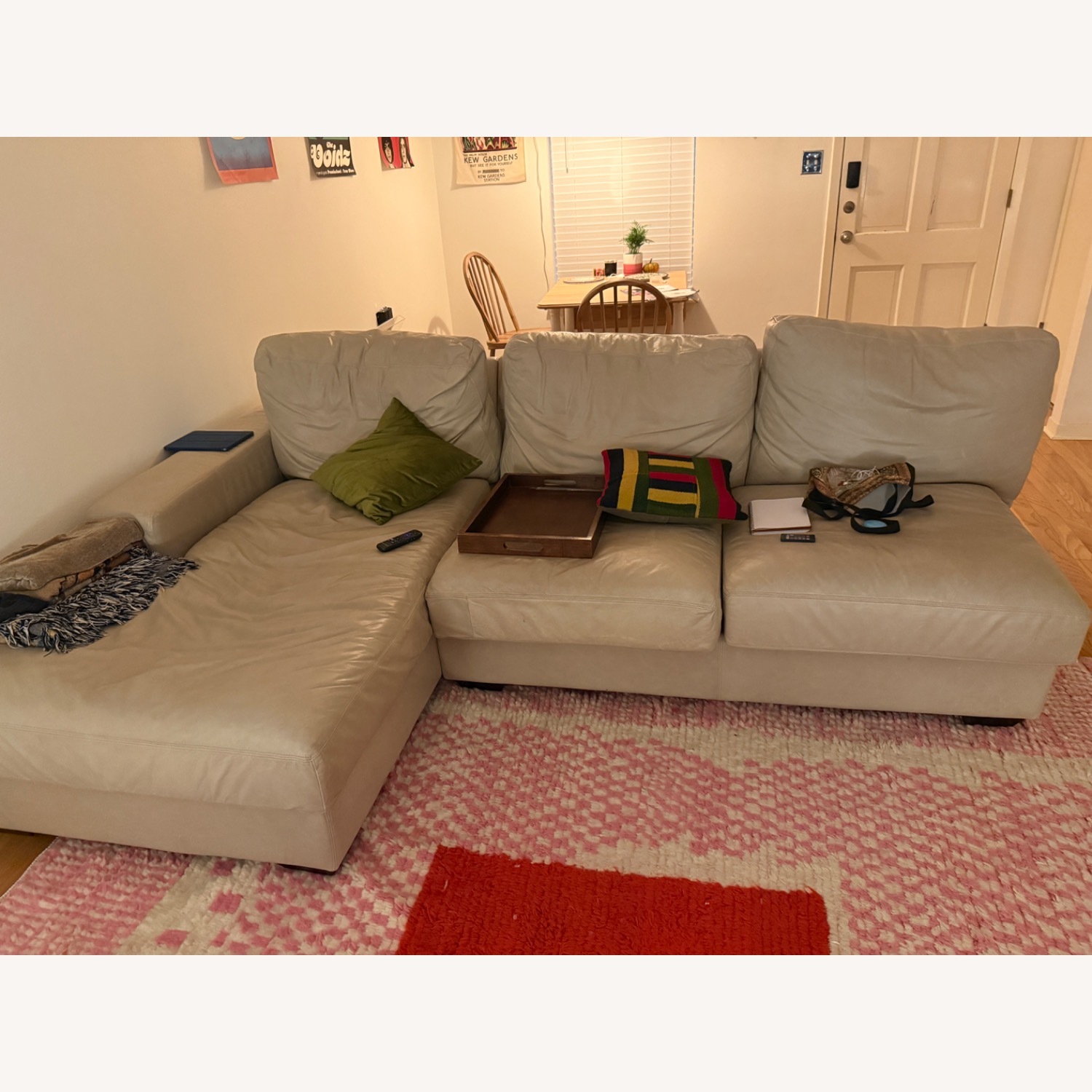 Pottery Barn Big Sur Natural Leather 3+ Seater Sofa - image-2