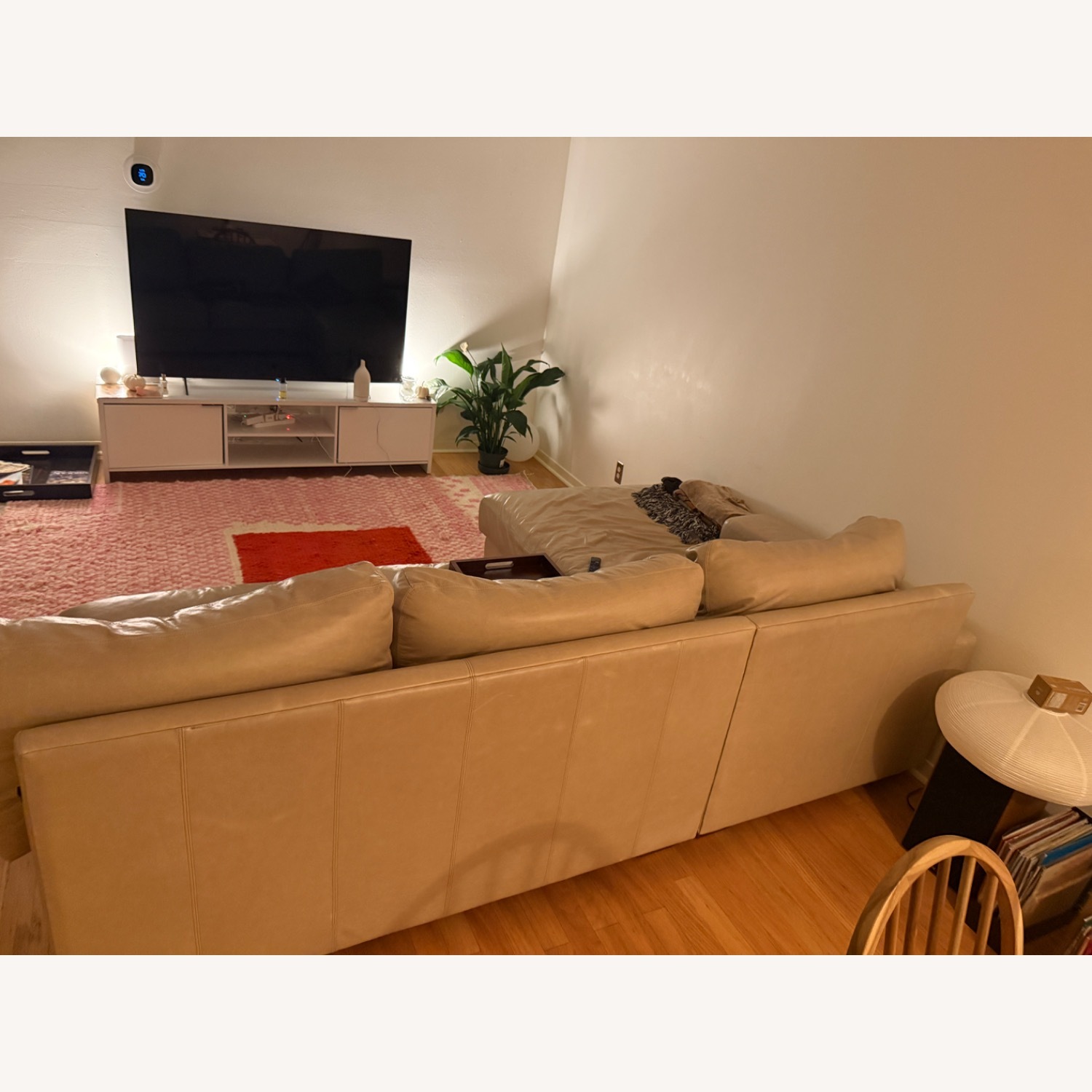 Pottery Barn Big Sur Natural Leather 3+ Seater Sofa - image-3