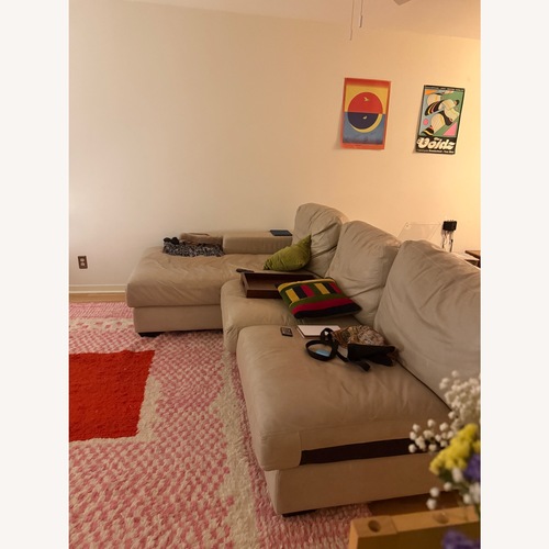 Used Pottery Barn Big Sur Natural Leather 3+ Seater Sofa for sale on AptDeco