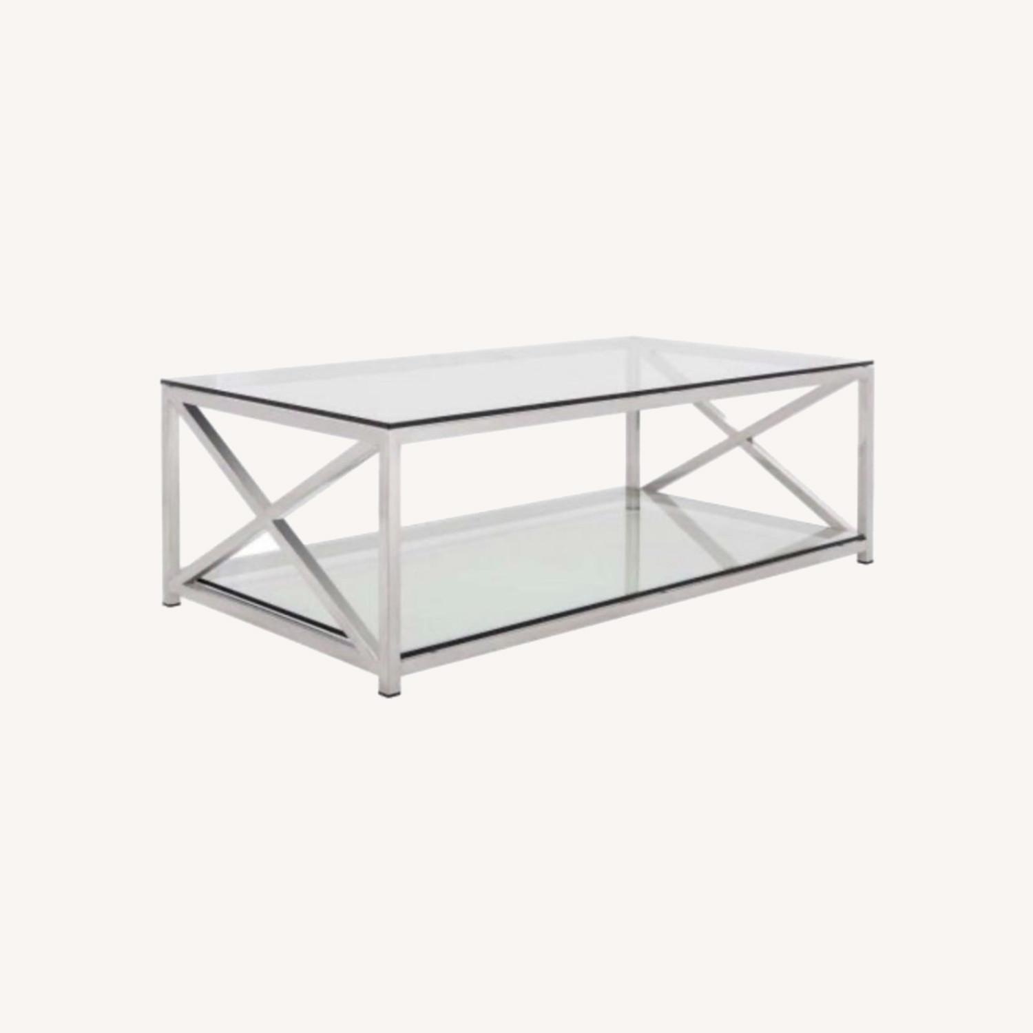 Safavieh Couture Hayward Chrome Coffee Table - image-0