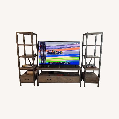 Used Star Furniture Natural Wood Media Storage for sale on AptDeco