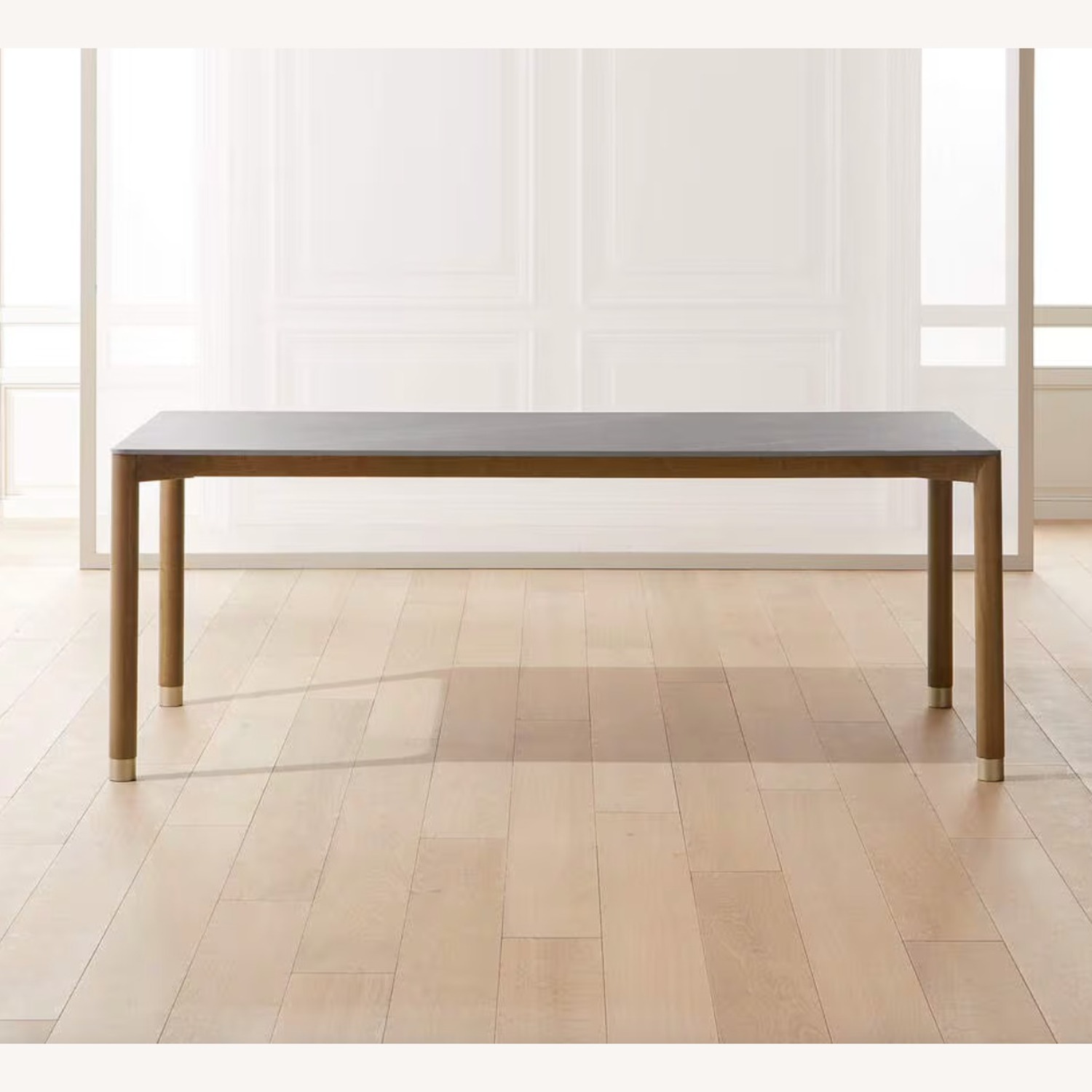 CB2 Light Gray Dining Table - image-1