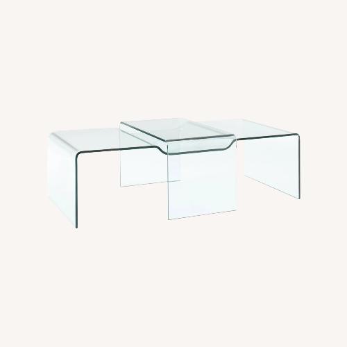 Used Ligne Roset Brooklyn Glass Coffee Table for sale on AptDeco