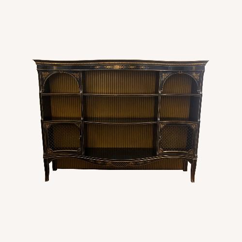 Used Vintage Regency-Style Black Display Cabinet for sale on AptDeco