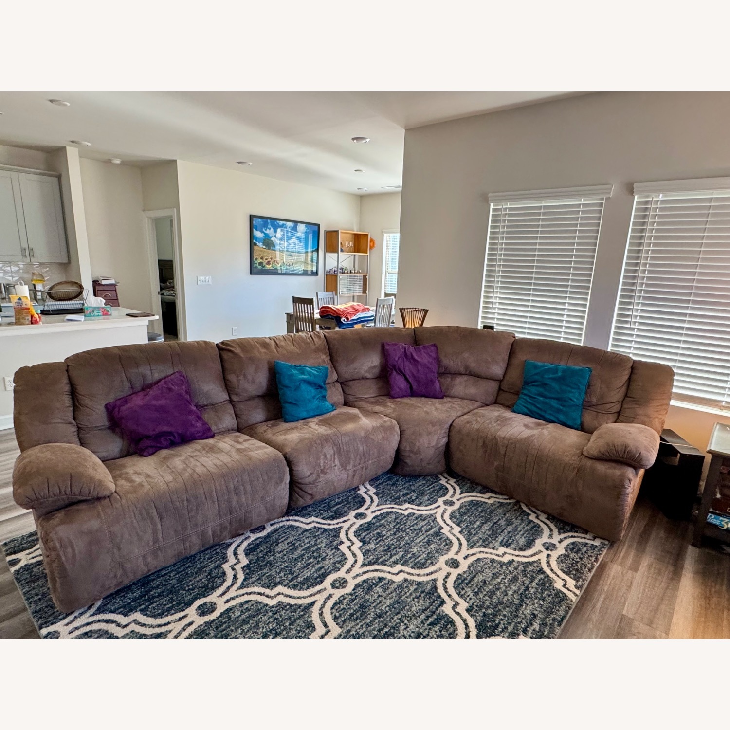 Ashley Furniture Mocha Hogan Dark Brown 3+ Piece Sectional - image-2