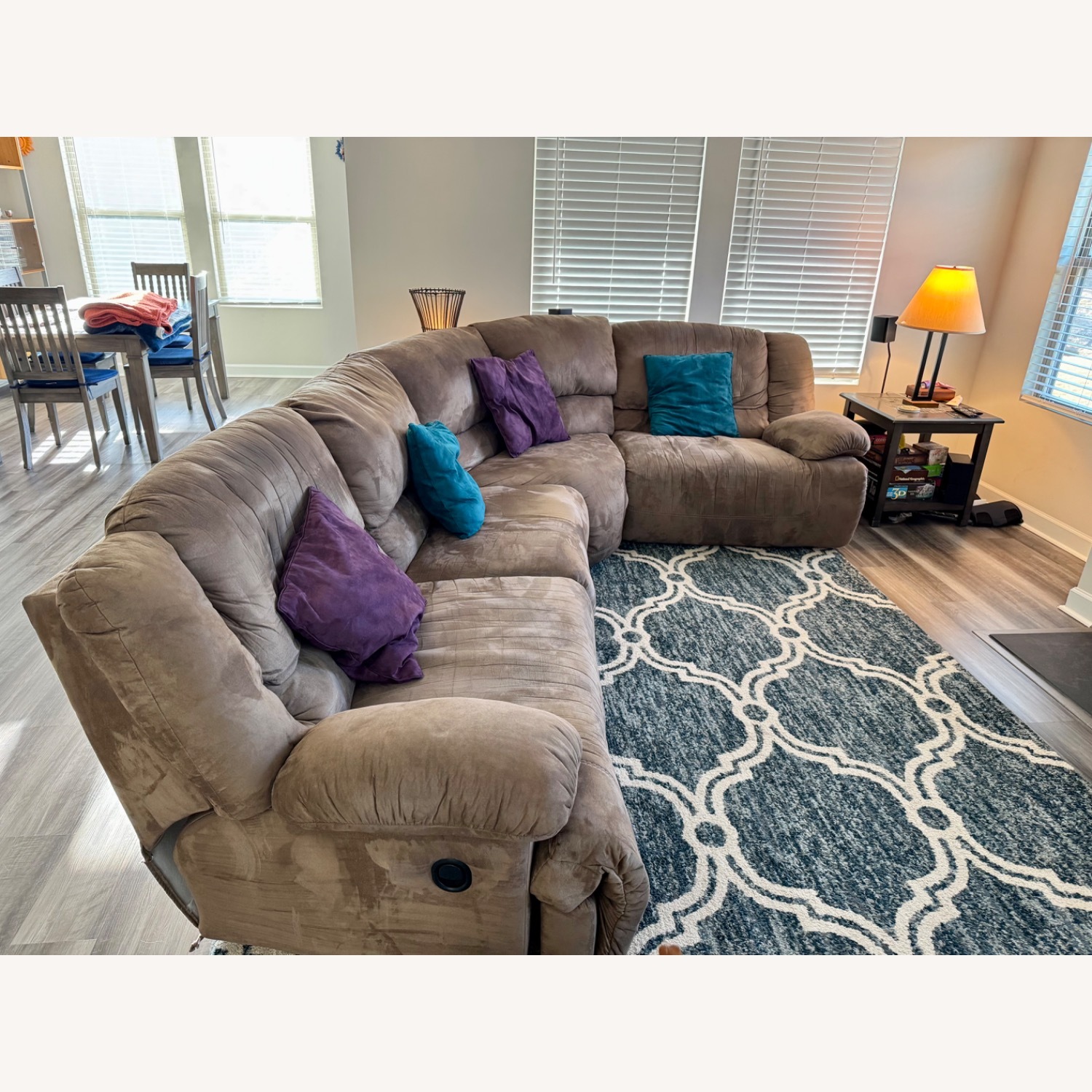 Ashley Furniture Mocha Hogan Dark Brown 3+ Piece Sectional - image-1