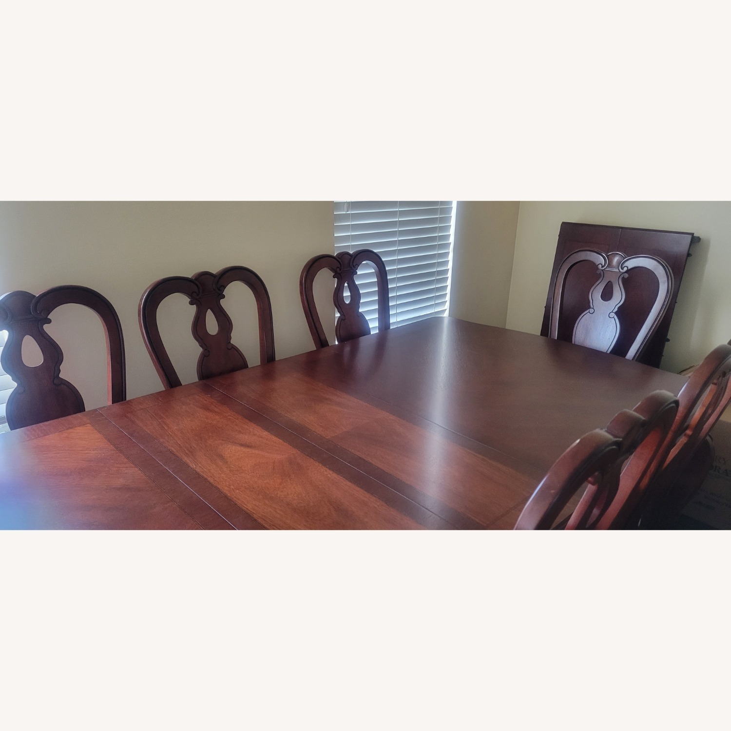 Macy's Dining Table, 8 Chairs, Leaf - image-1