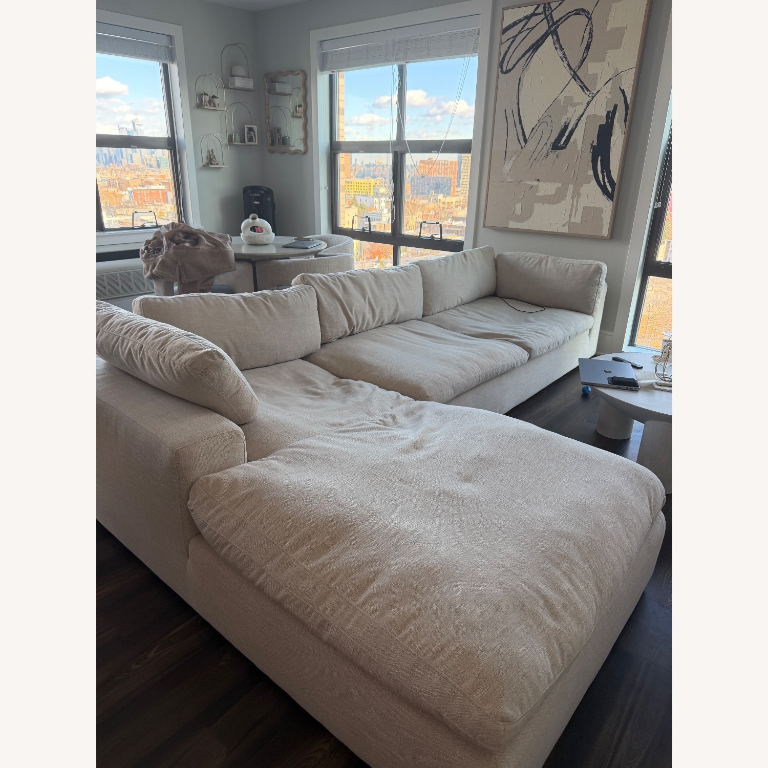 AllModern Linen 2 Piece Sectional - image-1