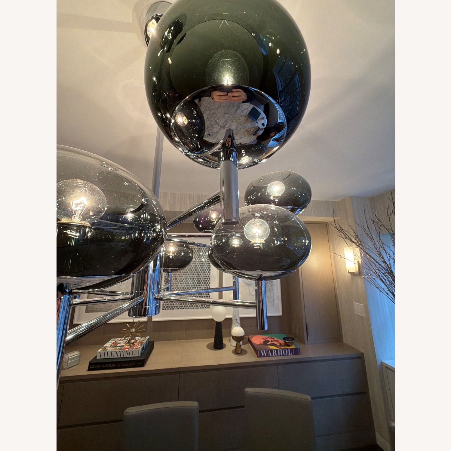 Donghia Renaldo Silver Metal Ceiling Lamp - image-4