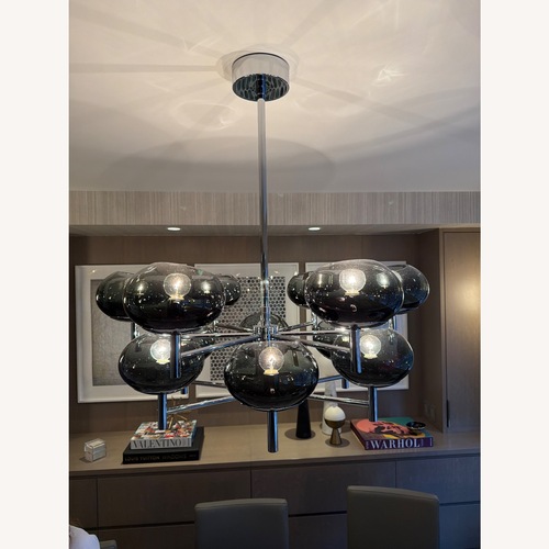 Used Donghia Renaldo Silver Metal Ceiling Lamp for sale on AptDeco
