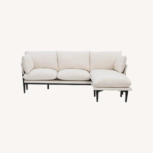 Used Floyd Light Gray Fabric 2 Piece Sectional for sale on AptDeco