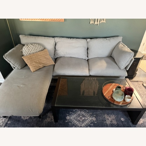 Used Floyd Light Gray Fabric 2 Piece Sectional for sale on AptDeco