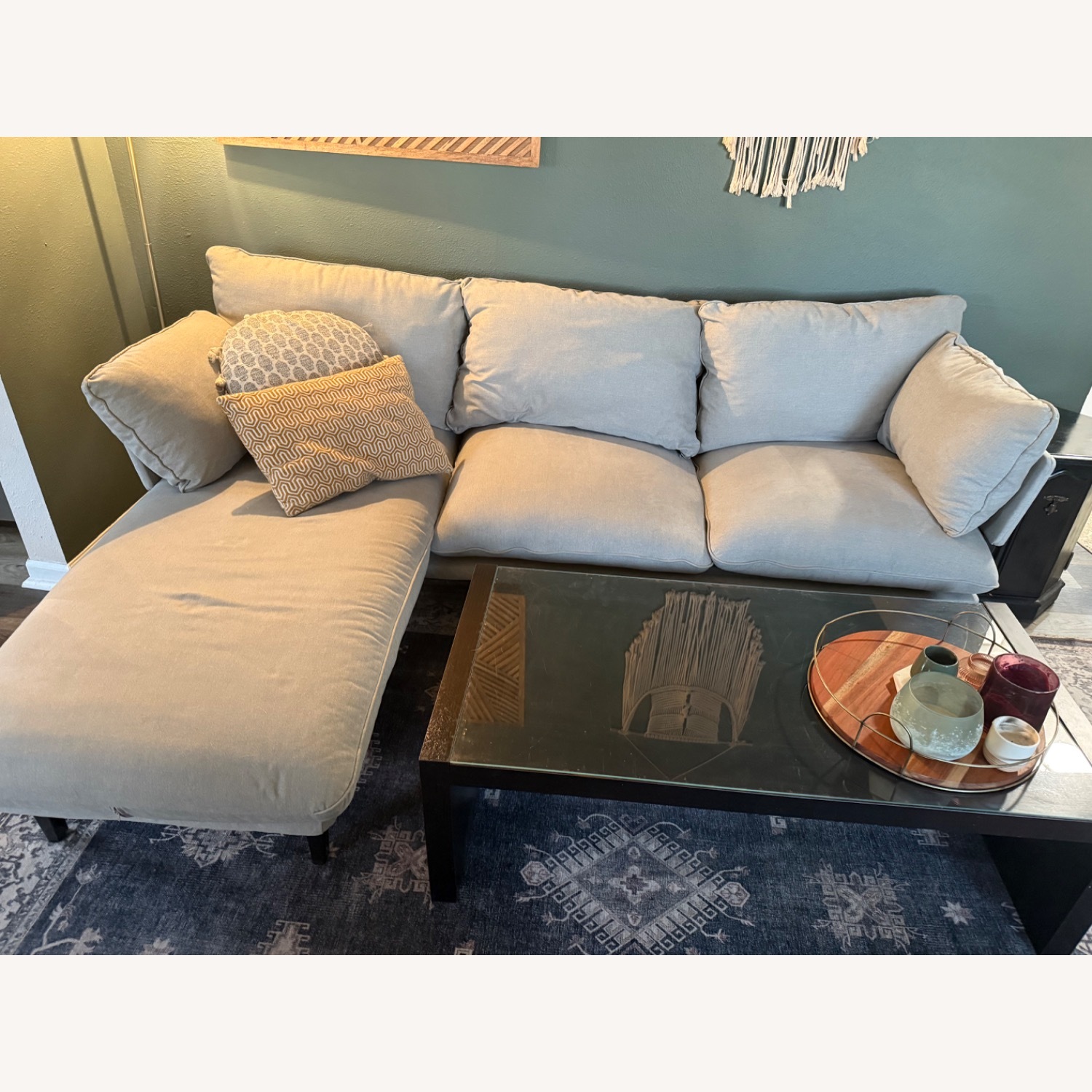 Floyd Light Gray Fabric 2 Piece Sectional - image-3