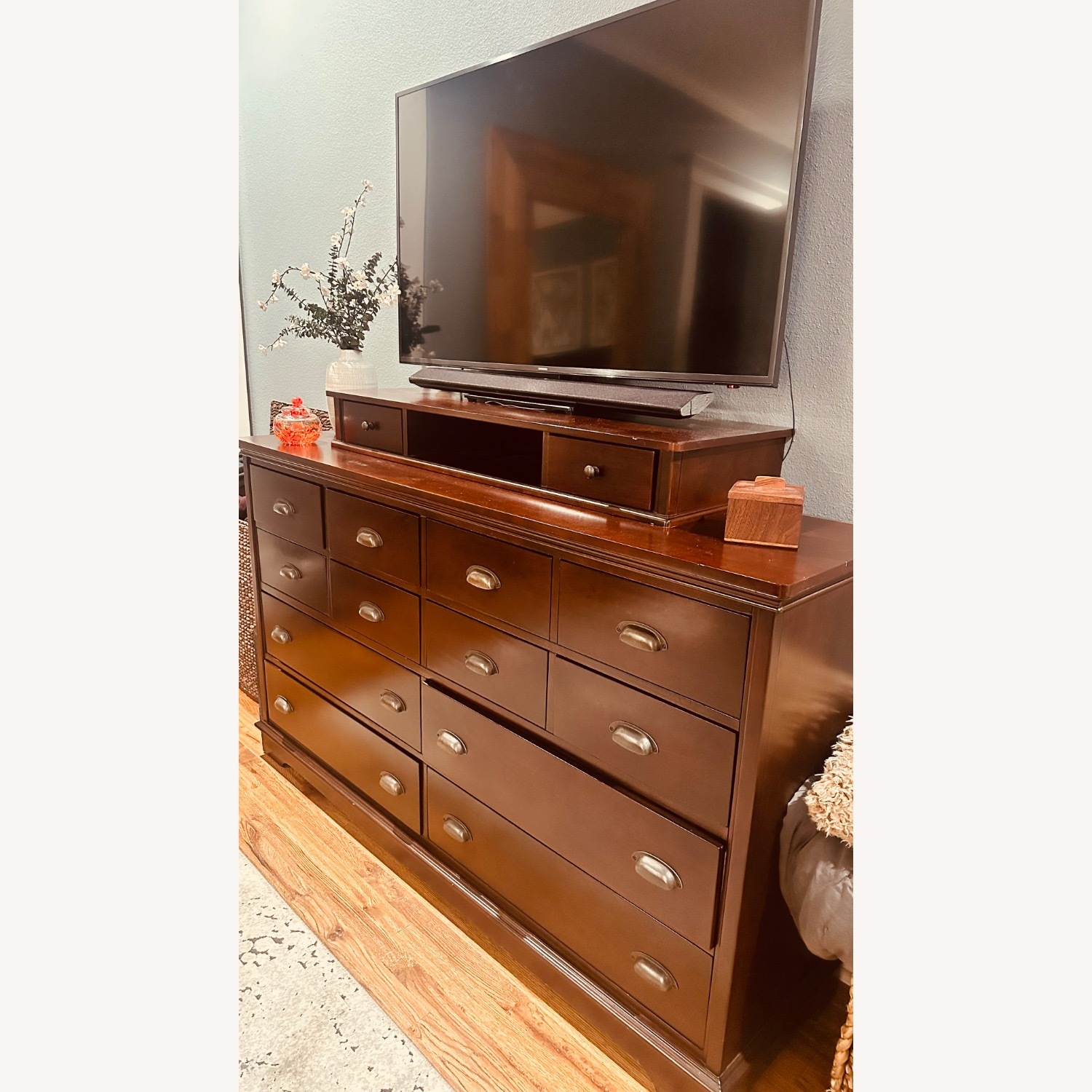 Havertys Dark Brown Wood Dresser - image-2