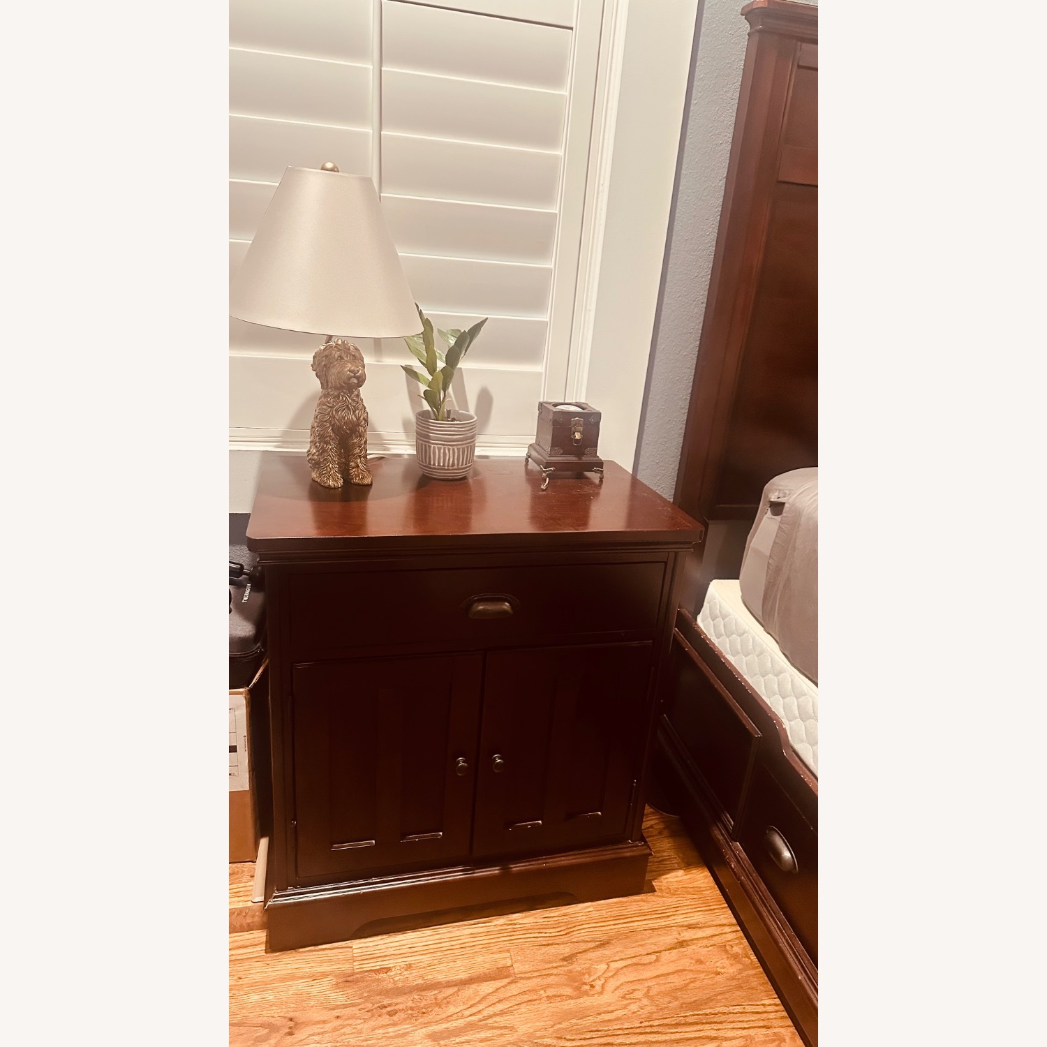 Havertys Dark Brown Wood Nightstands - image-6