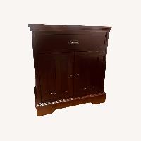 Havertys Dark Brown Wood Nightstands
