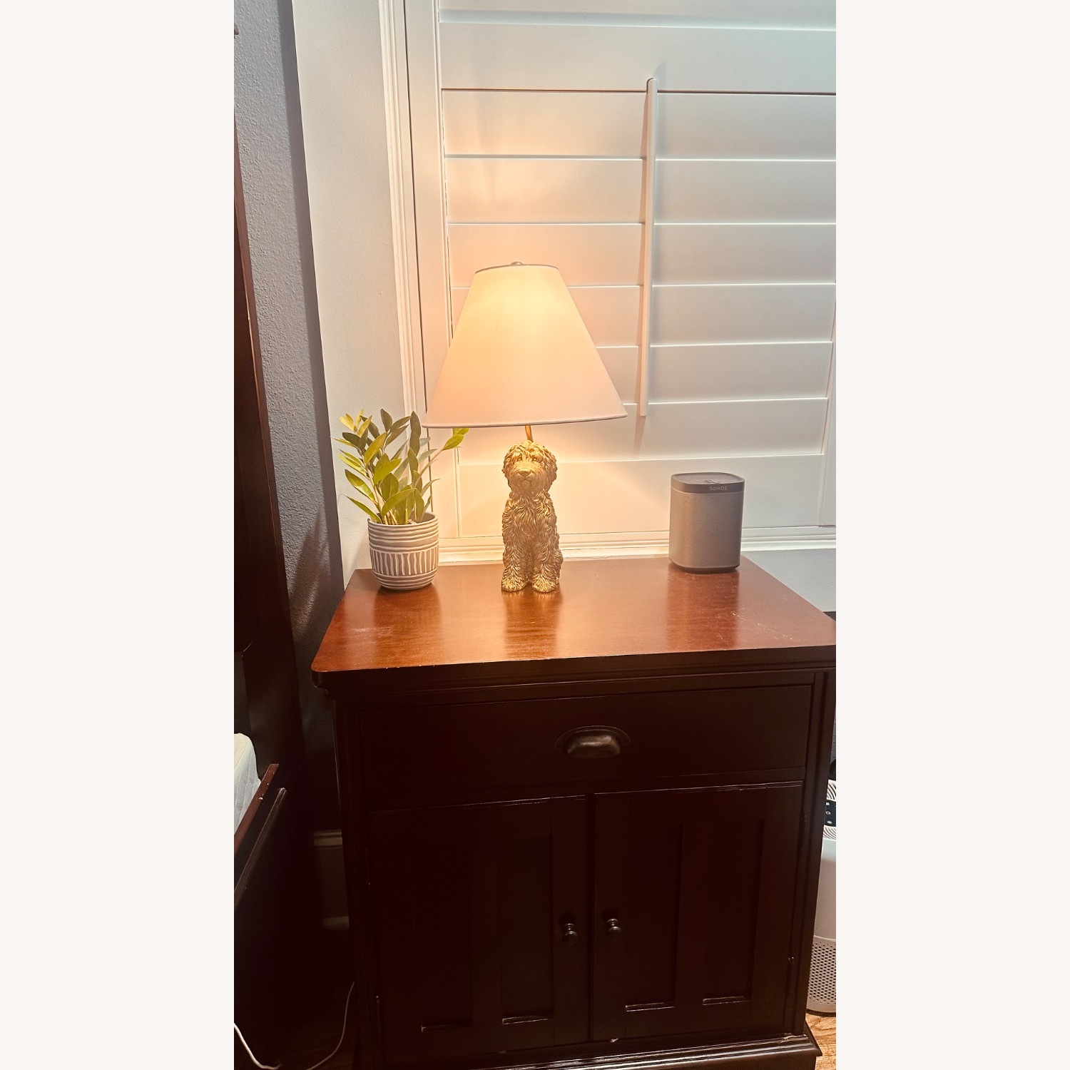 Havertys Dark Brown Wood Nightstands - image-5