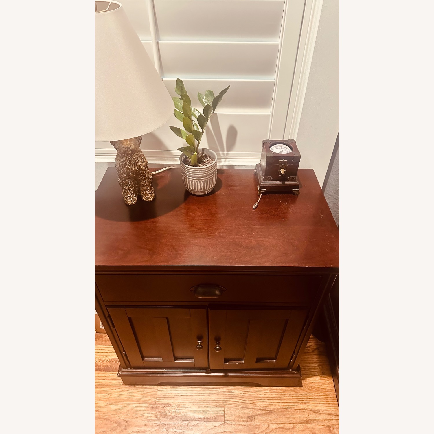 Havertys Dark Brown Wood Nightstands - image-2