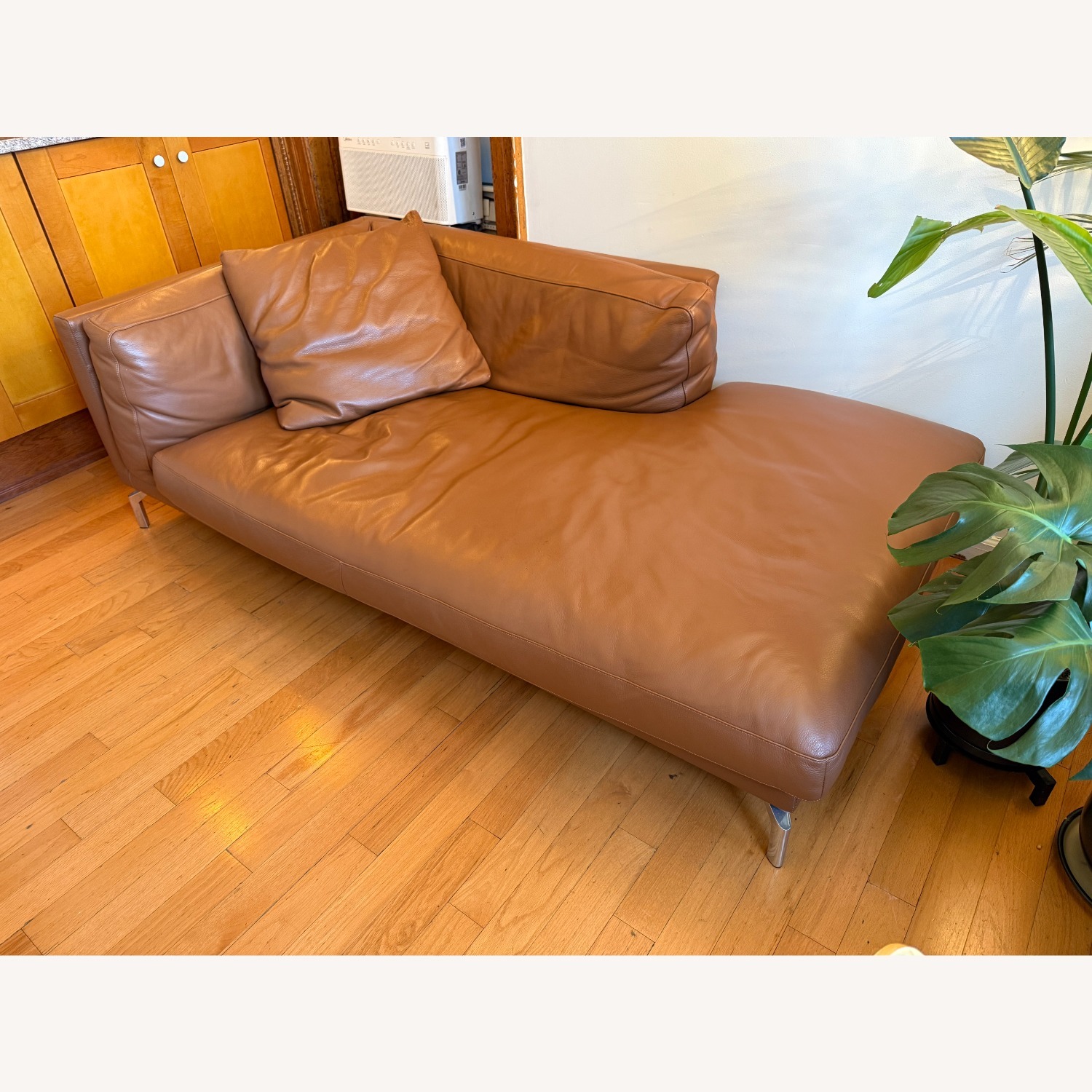 Design Within Reach Light Brown Chaise Lounge - image-1