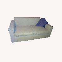Light Brown Fabric 2 Seater Sofa