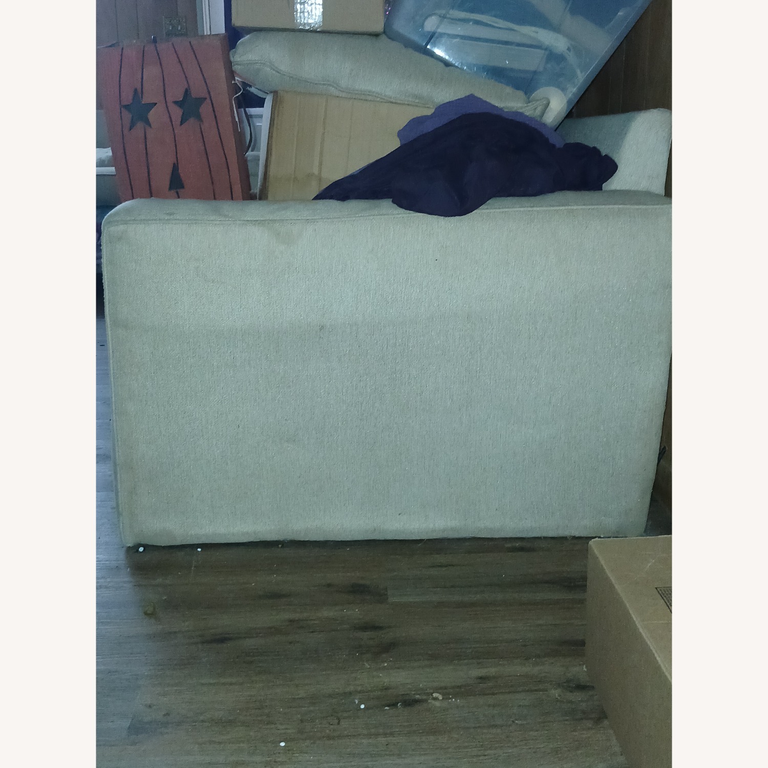 Light Brown Fabric 2 Seater Sofa - image-4