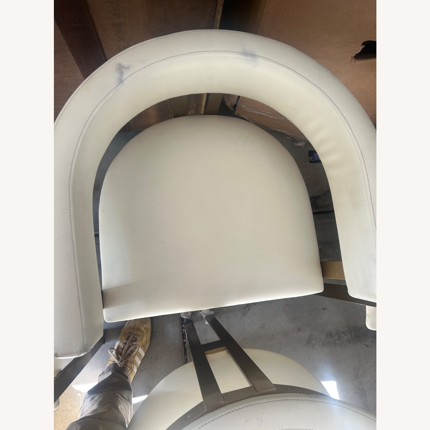 Yellow Leather Dining Chairs - image-3