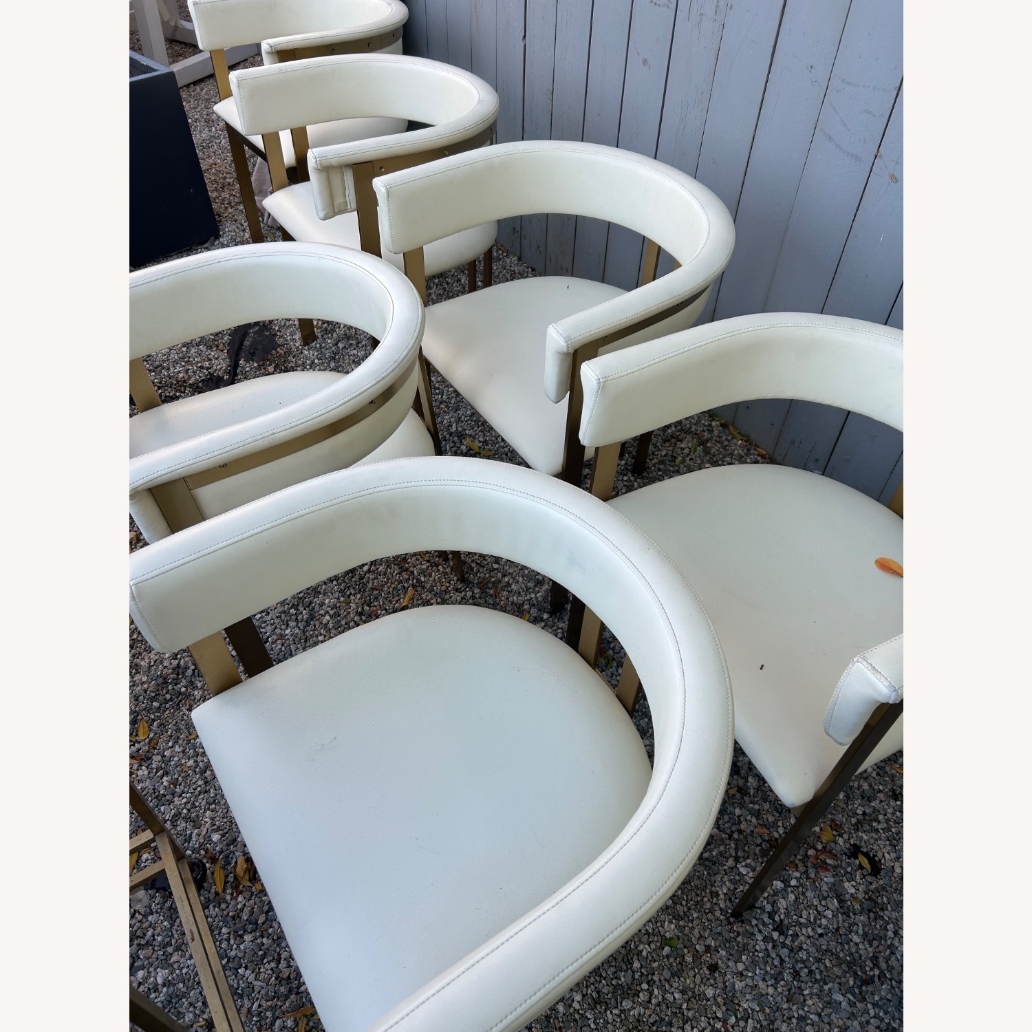 Yellow Leather Dining Chairs - image-2