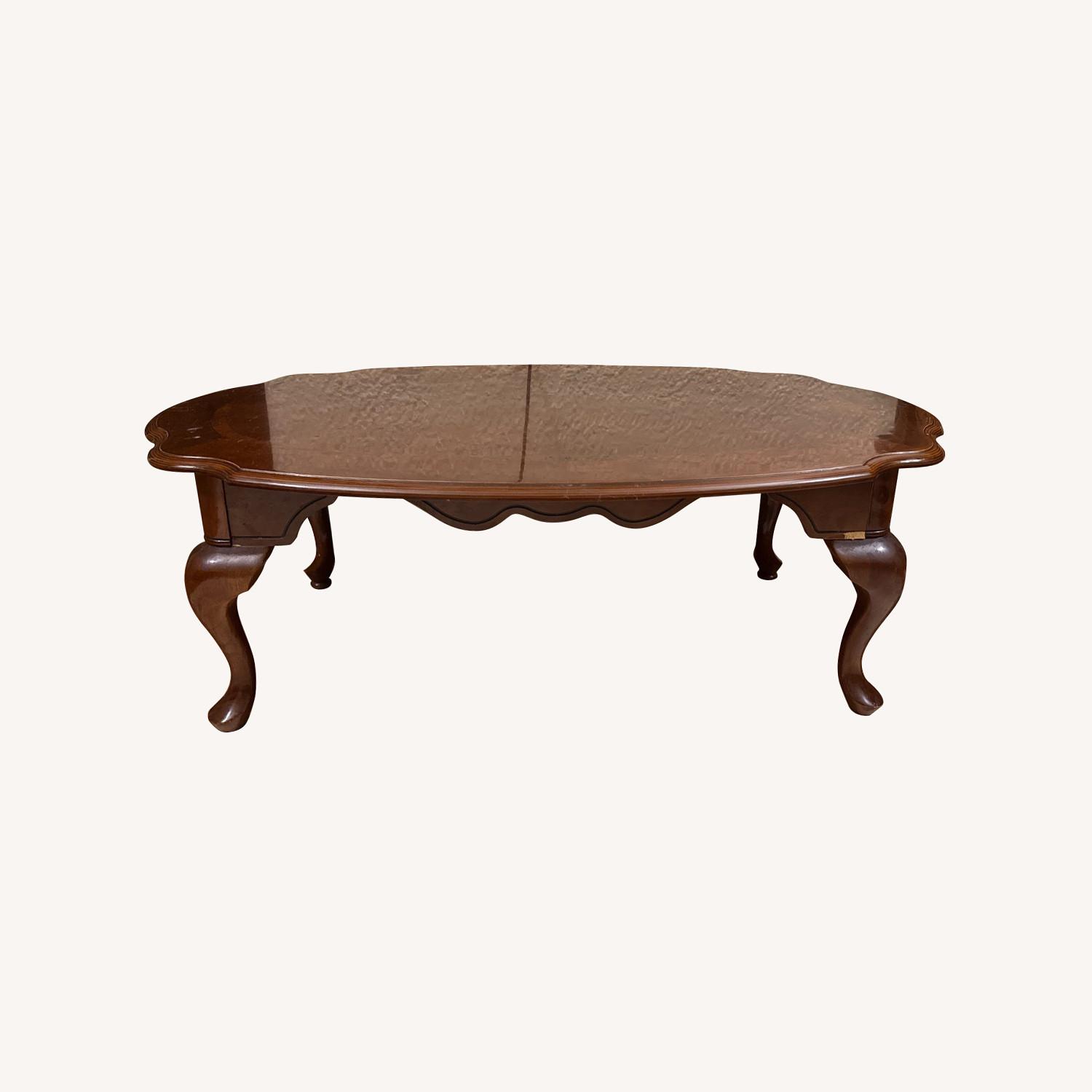 Vintage/Antique Dark Brown Coffee Table - image-0