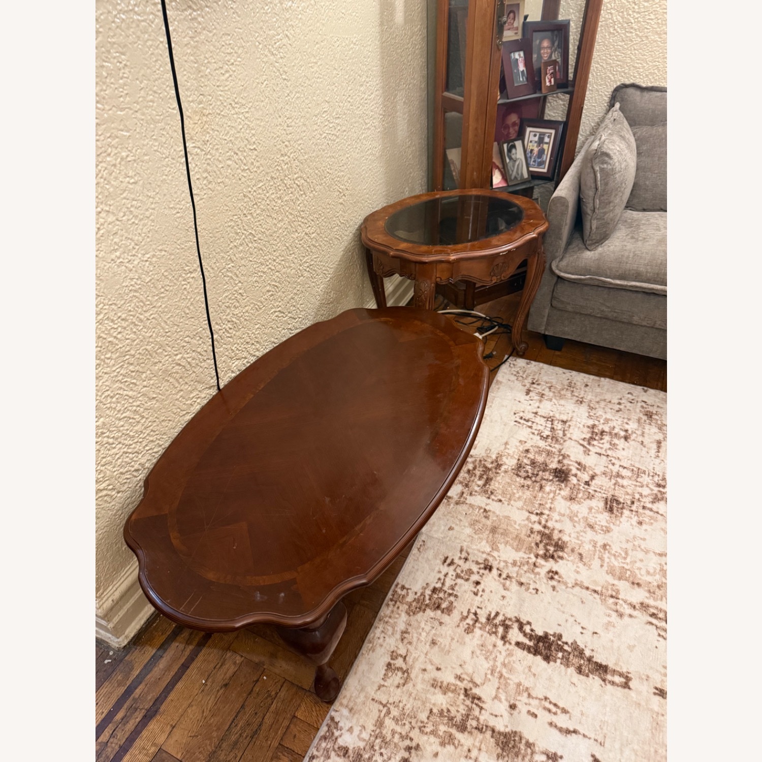 Vintage/Antique Dark Brown Coffee Table - image-2