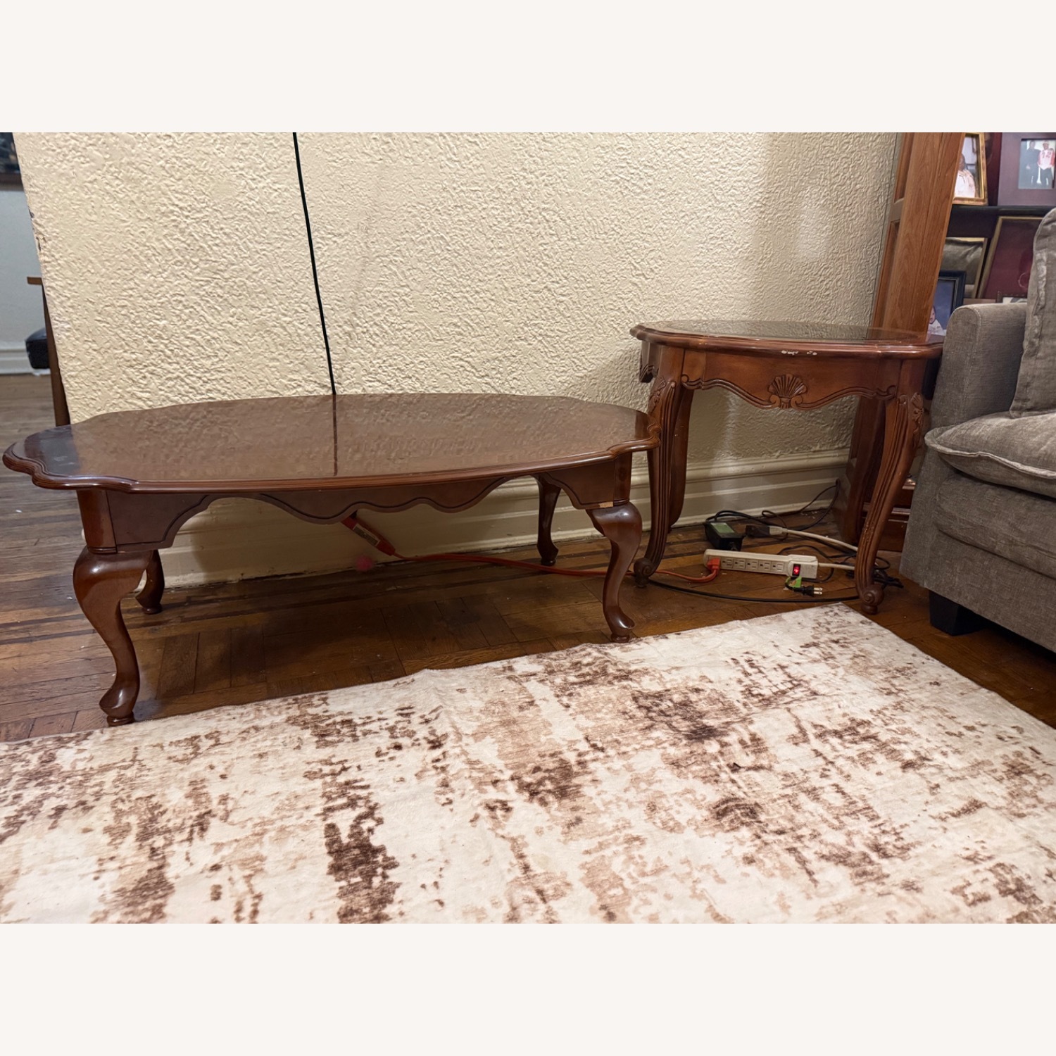 Vintage/Antique Dark Brown Coffee Table - image-1