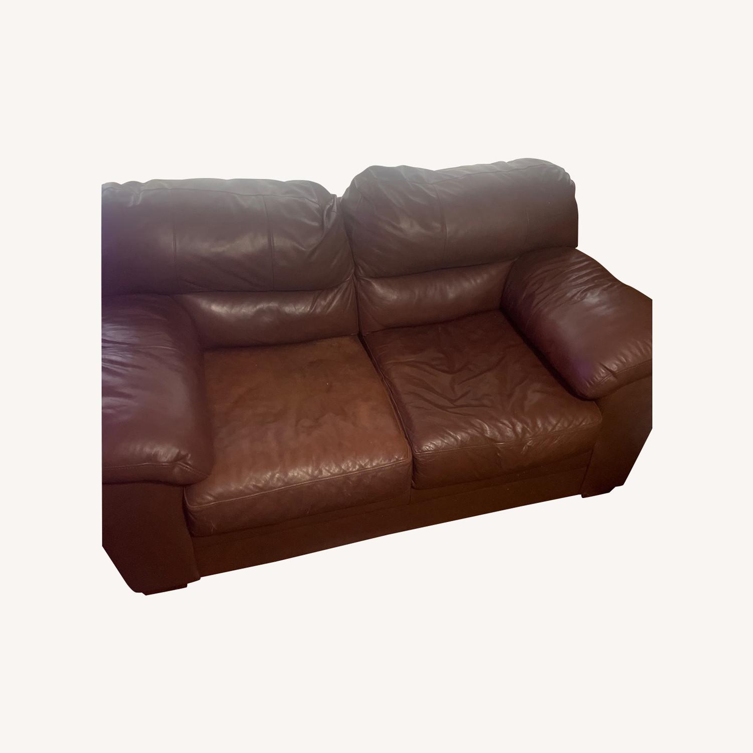 Stratford House Dark Brown Leather 2 Piece Sectional - image-0