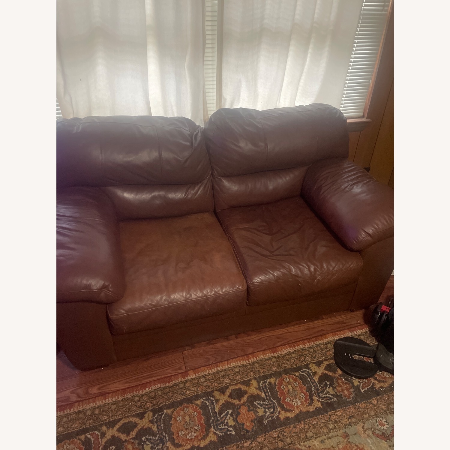 Stratford House Dark Brown Leather 2 Piece Sectional - image-1