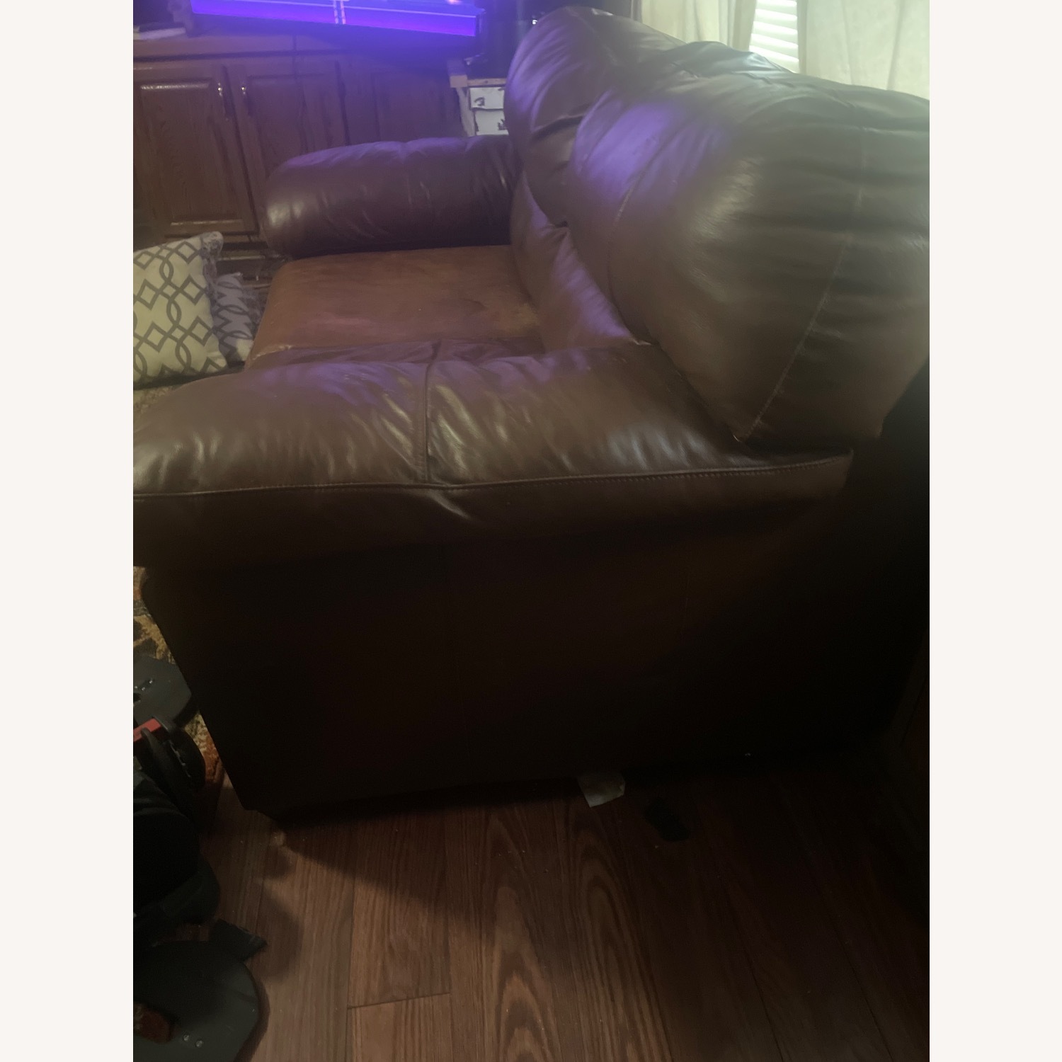 Stratford House Dark Brown Leather 2 Piece Sectional - image-2