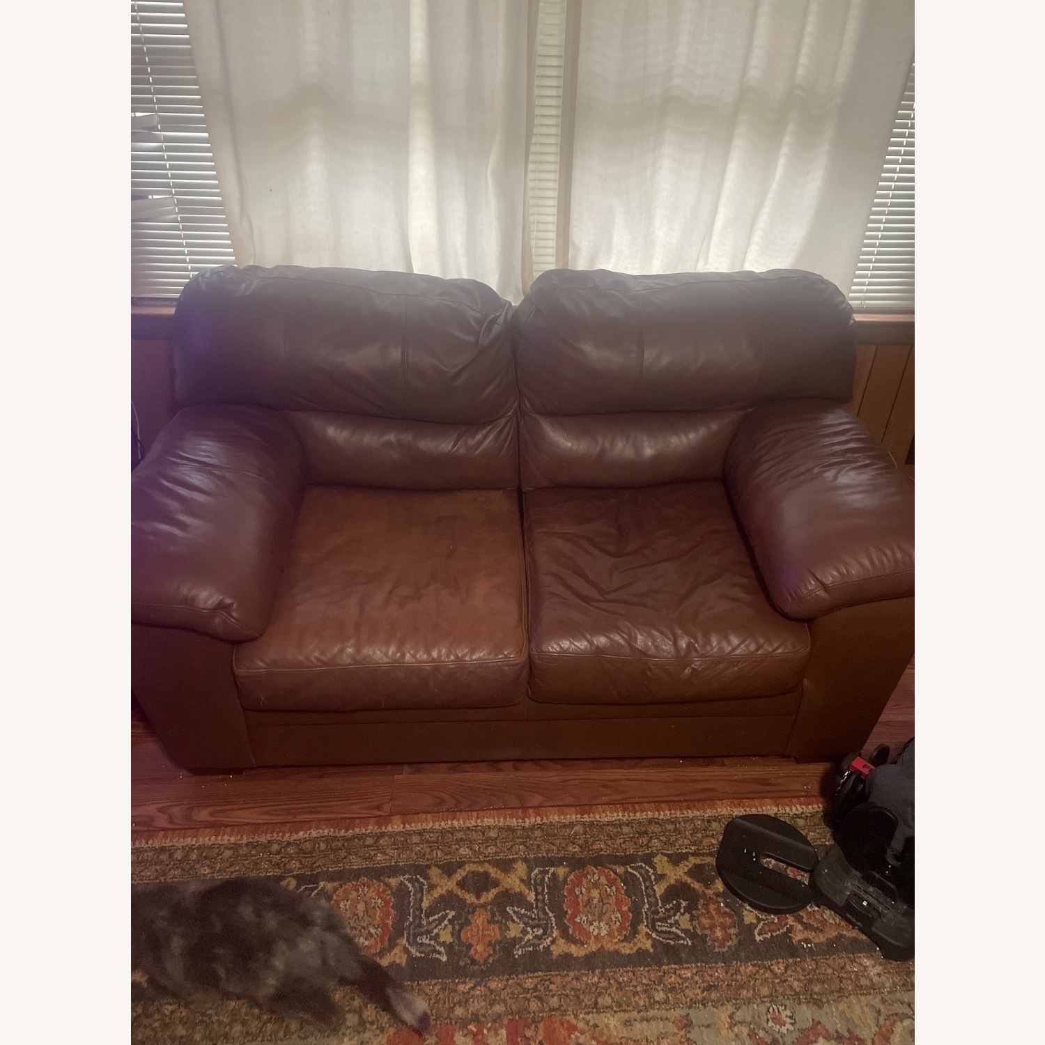 Stratford House Dark Brown Leather 2 Piece Sectional - image-3