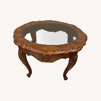 Vintage/Antique Dark Brown Wood Side Table