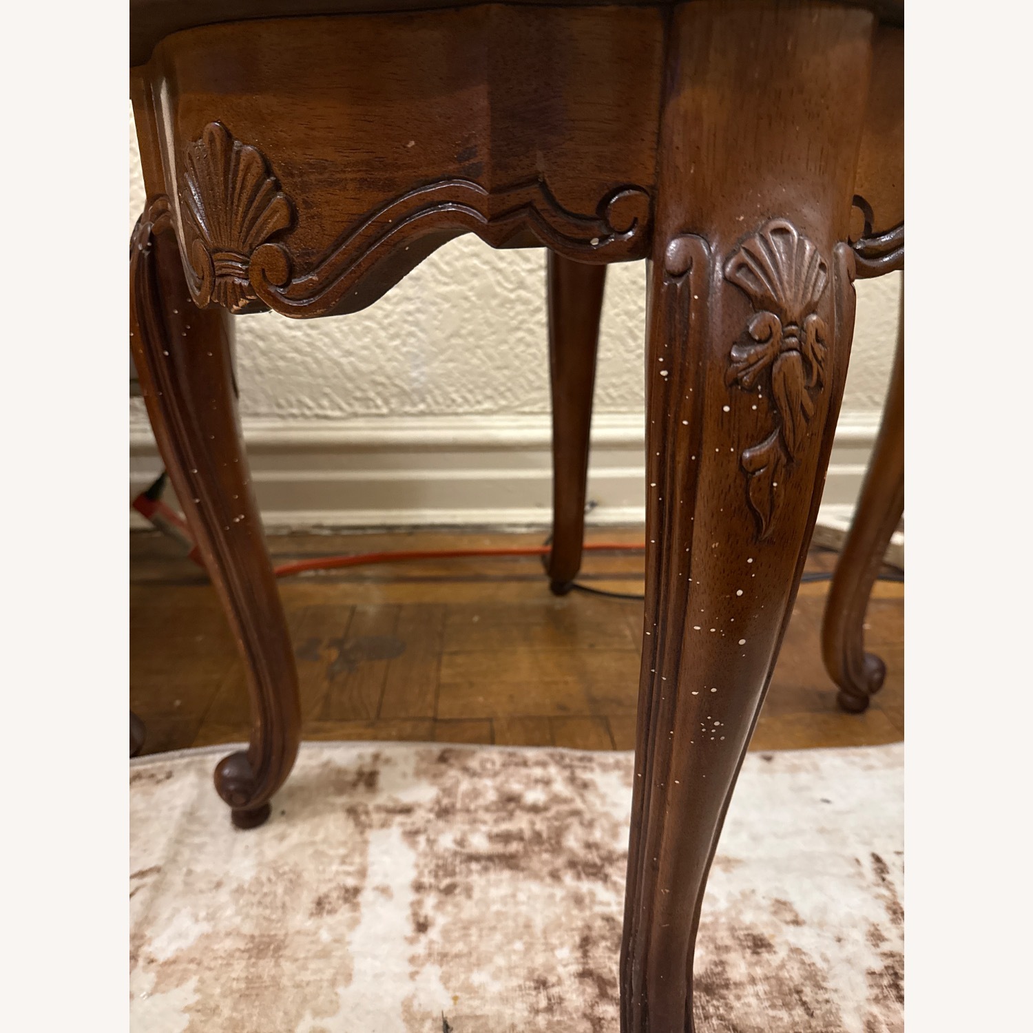 Vintage/Antique Dark Brown Wood Side Table - image-10