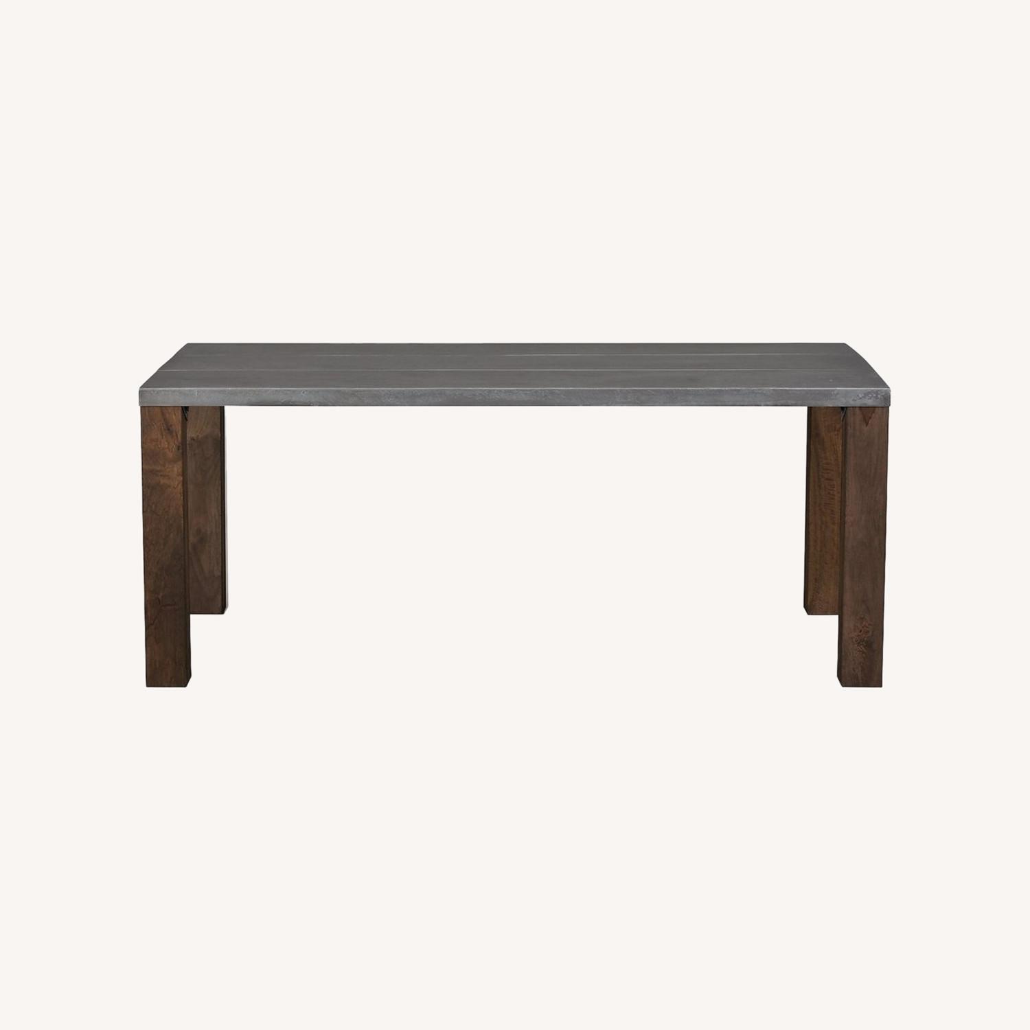 Crate & Barrel Galvin Steel Dining Table - image-0