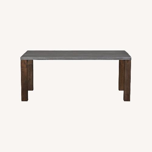 Used Crate & Barrel Galvin Steel Dining Table for sale on AptDeco