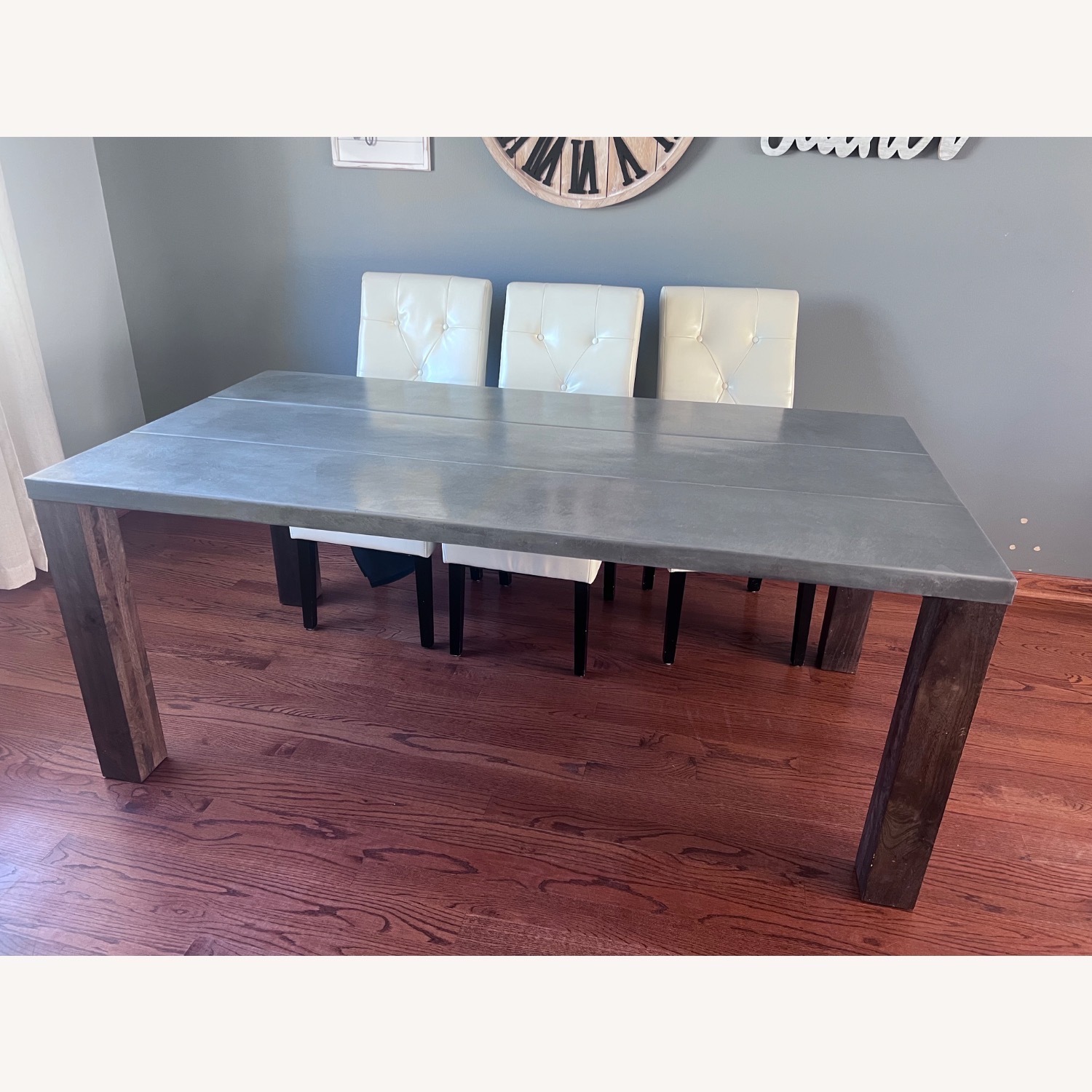 Crate & Barrel Galvin Steel Dining Table - image-4