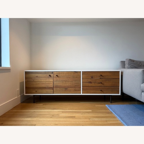 Used West Elm White Reclaimed Wood Media Console for sale on AptDeco